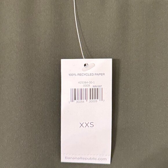 Banana Republic Short Sleeve Crewneck‎ Sheer Olive Green top - Picture 4 of 5